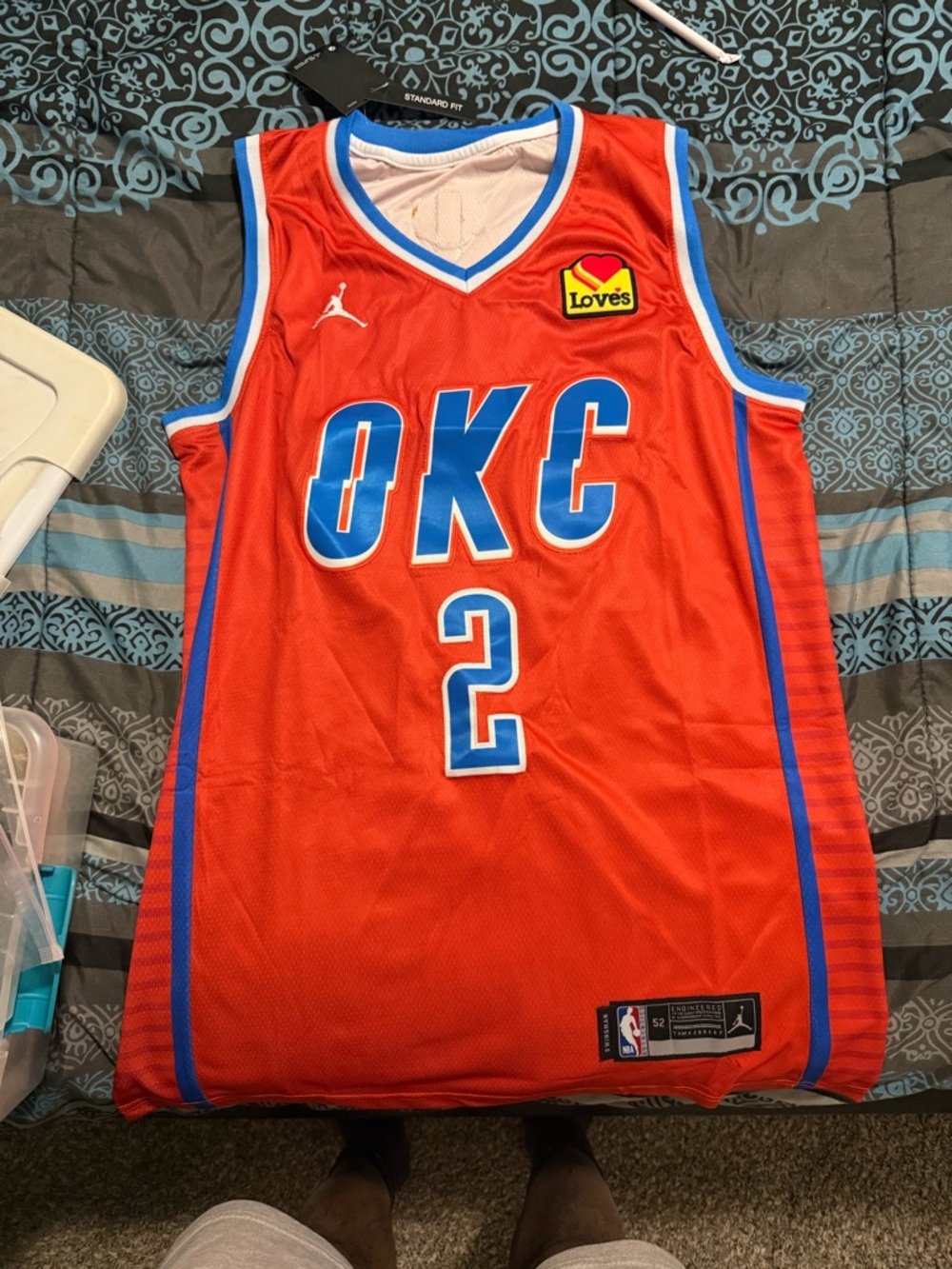Jordan OKC Orange/Blue #2 Basketball Jersey